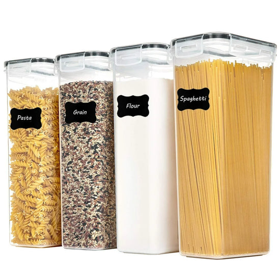 Pasta Containers,  4 PCS Plastic Spaghetti Container for Long Noodles, 2.8L/12 CUP