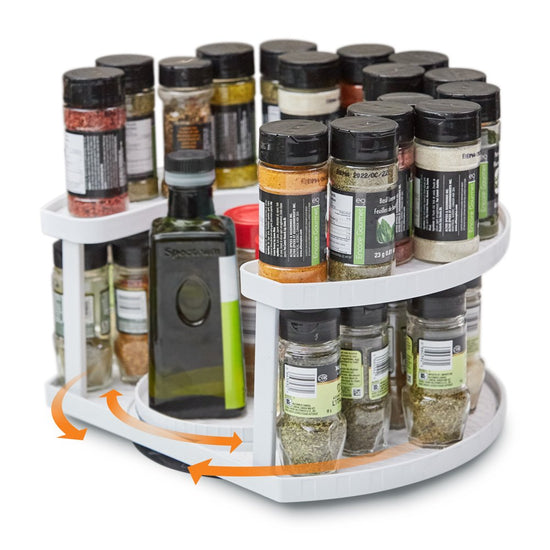 Two-Level Plastic Spice Storage Organizer
