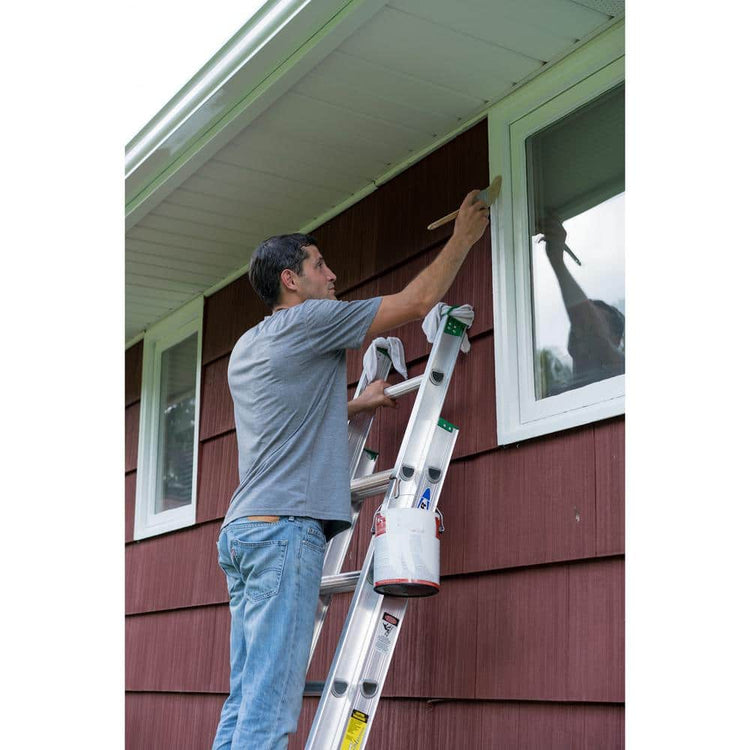 24 Ft. Aluminum Extension Ladder (23 Ft. Reach Height) with 225 Lb. Load Capacity Type II Duty Rating