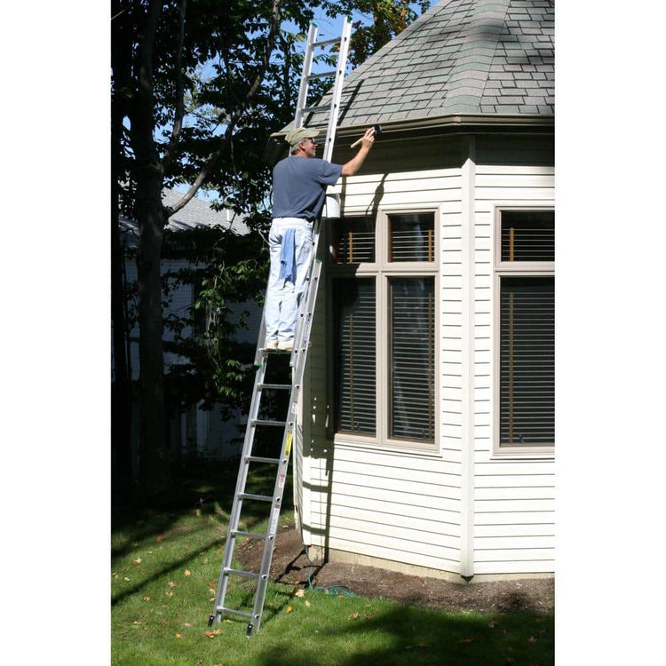 24 Ft. Aluminum Extension Ladder (23 Ft. Reach Height) with 225 Lb. Load Capacity Type II Duty Rating