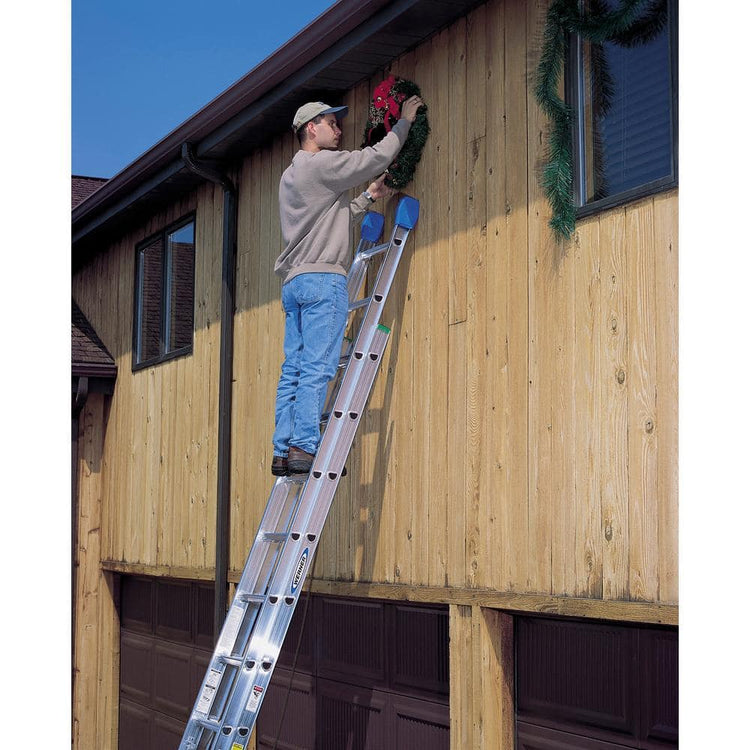 24 Ft. Aluminum Extension Ladder (23 Ft. Reach Height) with 225 Lb. Load Capacity Type II Duty Rating