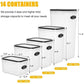 Airtight Food Storage Containers Set, 14 PCS Kitchen Storage Containers with Lids for Flour, Cereal Kitchen Containers ,Transparent Food Storage Containers