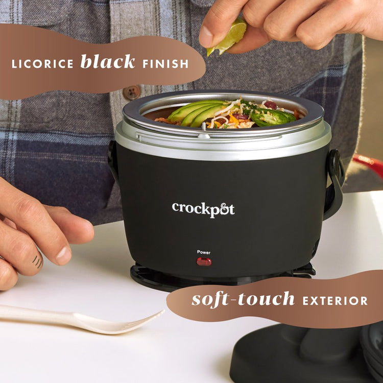 20-Oz Lunch Crock Food Warmer, Heated Lunch Box, Black Licorice (6.54 L X 6.54 W X6.54 H)
