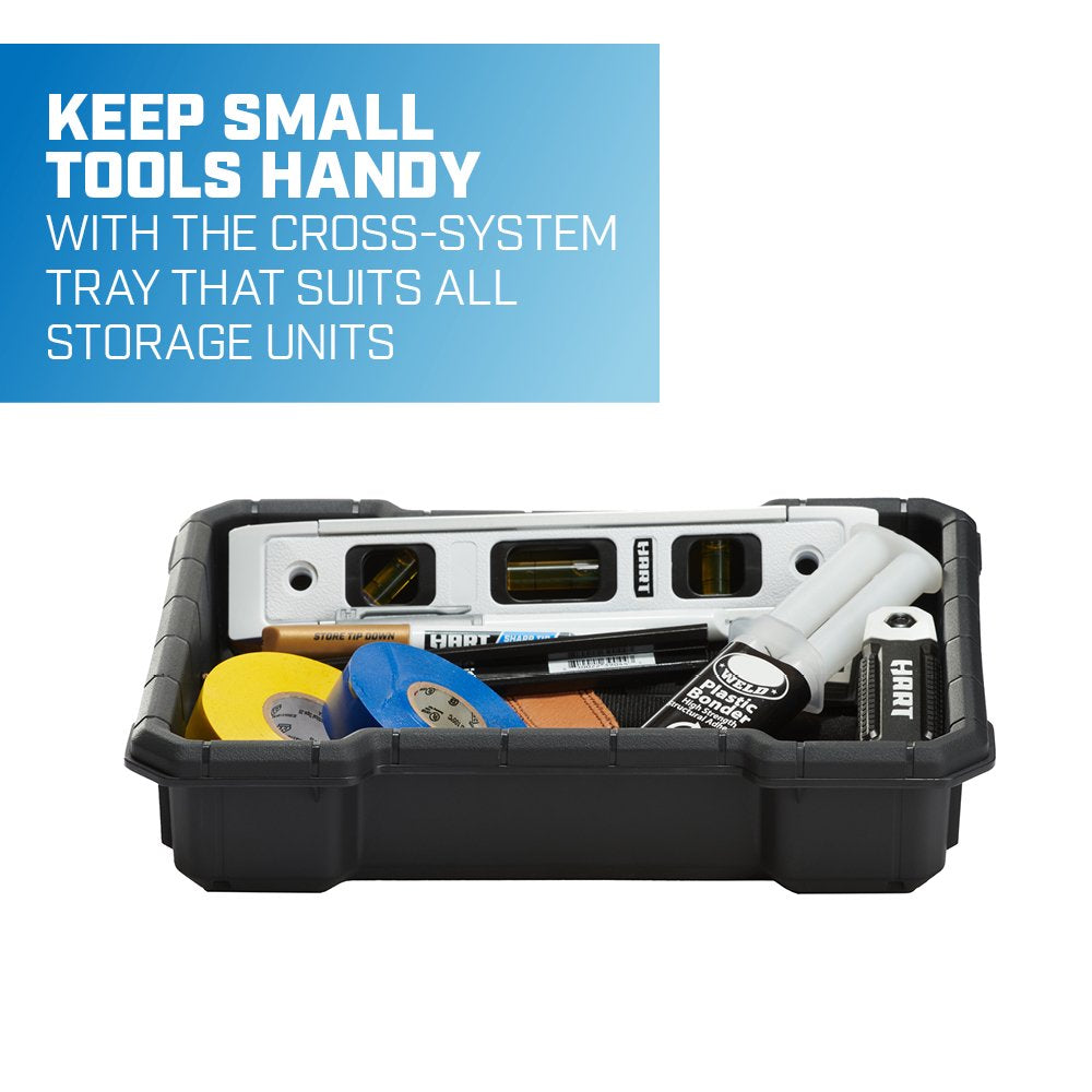 Stack System, Mobile Toolbox for Storage and Organization, 3 Piece Resin Plastic Modular Toolbox System