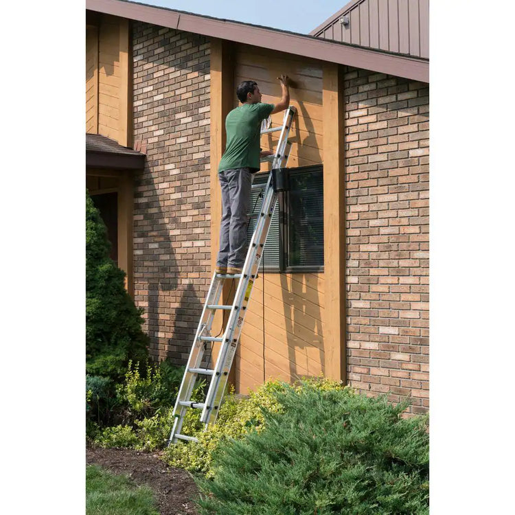 24 Ft. Aluminum Extension Ladder (23 Ft. Reach Height) with 225 Lb. Load Capacity Type II Duty Rating