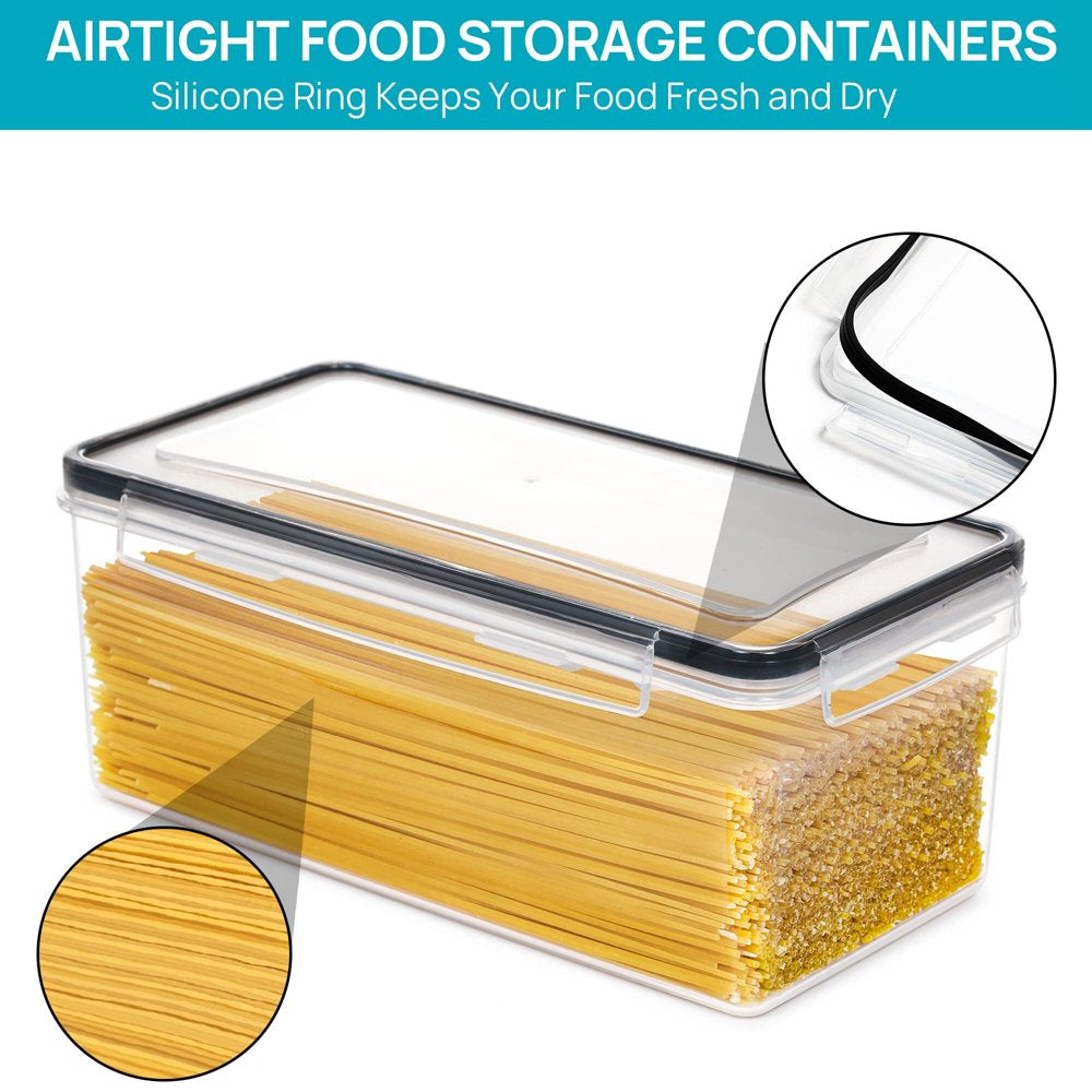 Pasta Containers,  2 PCS Plastic Spaghetti Container for Long Noodles, 3.2L/14 CUP