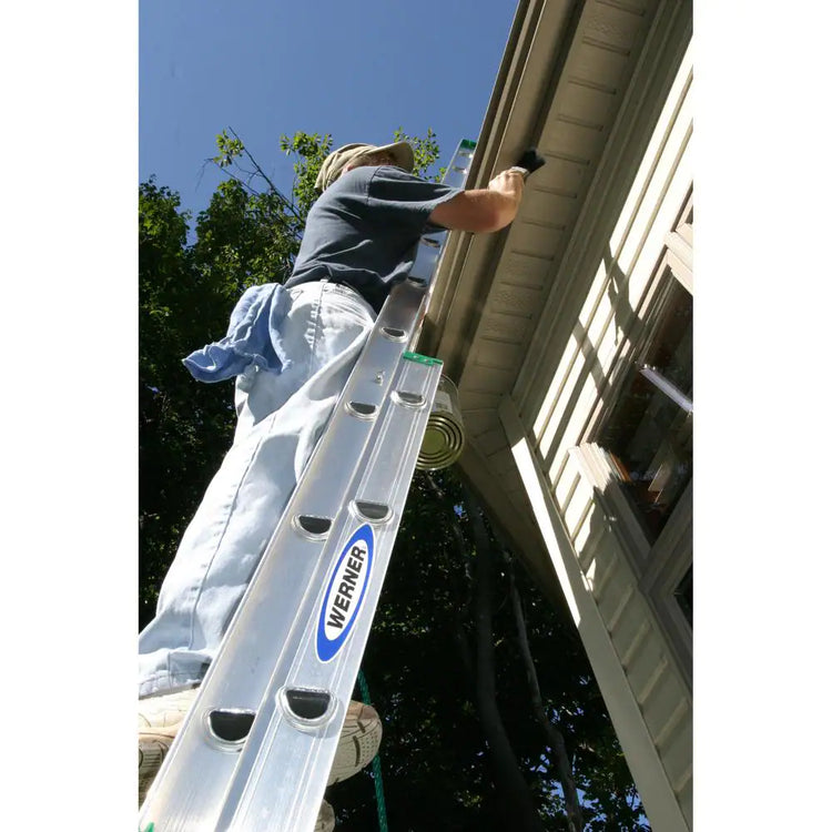 24 Ft. Aluminum Extension Ladder (23 Ft. Reach Height) with 225 Lb. Load Capacity Type II Duty Rating