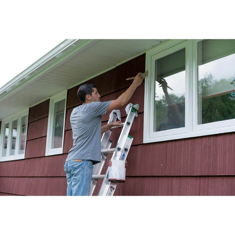 24 Ft. Aluminum Extension Ladder (23 Ft. Reach Height) with 225 Lb. Load Capacity Type II Duty Rating