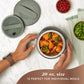 20-Oz Lunch Crock Food Warmer, Heated Lunch Box, Moonshine Green (6.54 H X 6.54 L X6.54 W)