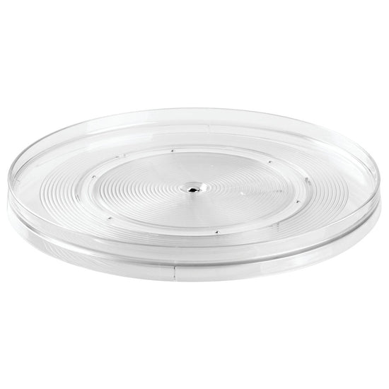 Recycled Plastic Lazy Susan Turntable Organizer, Pantry, Bathroom, General Storage and More, the Linus Collection – 14", Clear