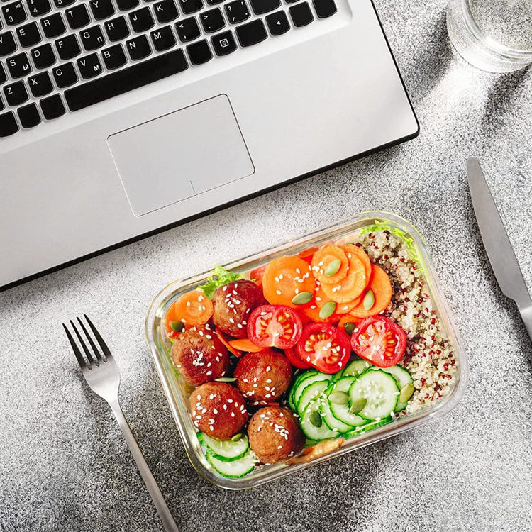 Glass Food Storage Containers with Lids, 24-Piece Glass Meal Prep Containers Set - Airtight Lunch Containers, Microwave, Oven, Freezer and Dishwasher Friendly