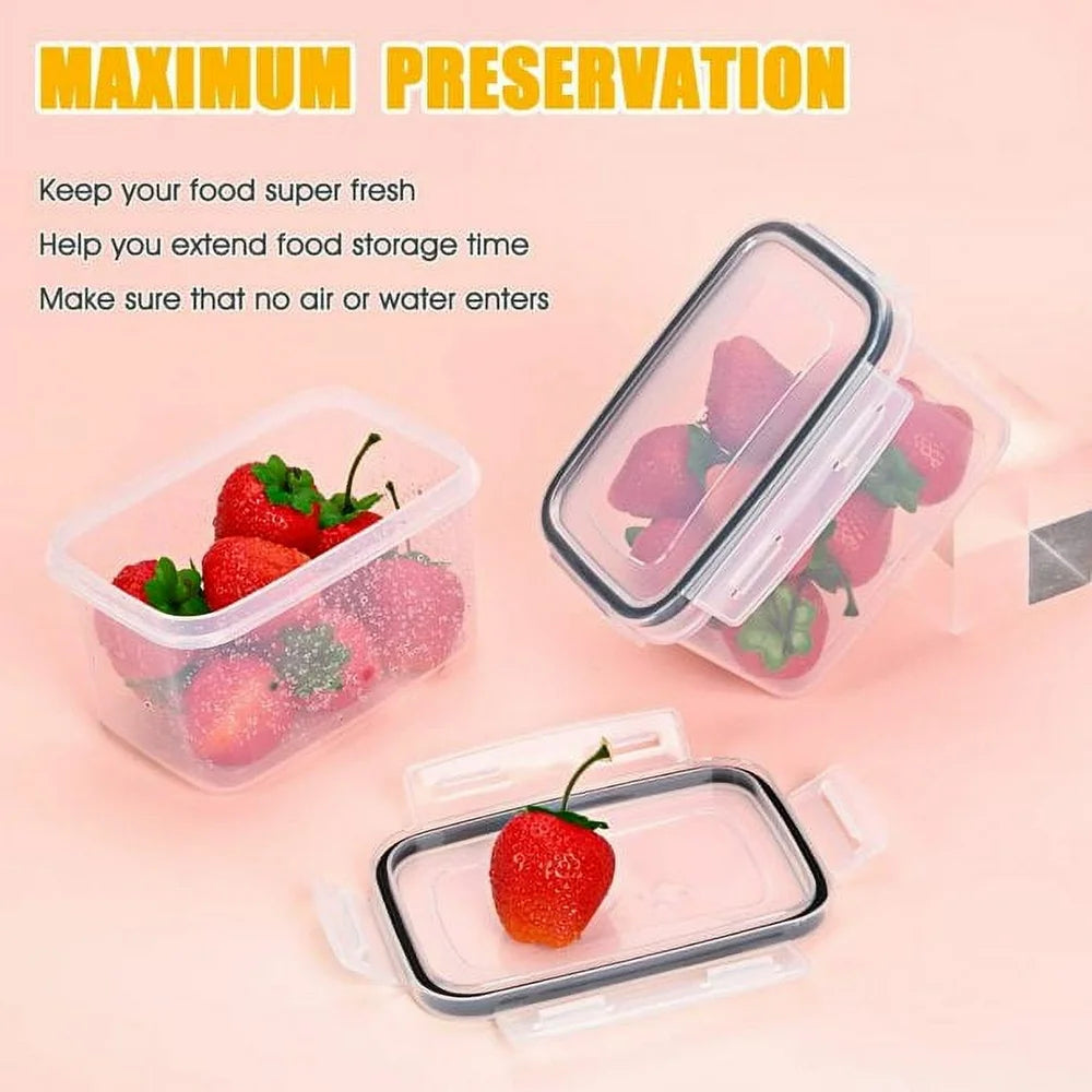 Airtight Food Storage Containers Set, 14 PCS Kitchen Storage Containers with Lids for Flour, Cereal Kitchen Containers ,Transparent Food Storage Containers