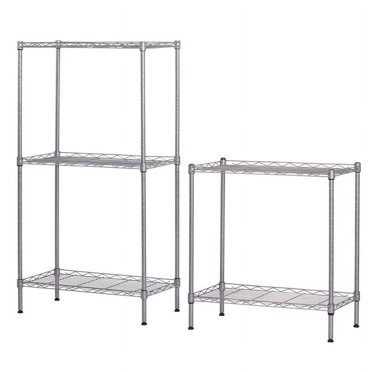 Wire Storage Shelves for Garage, 5-Shelf Metal Shelving Unit for Kitchen, Changeable Metal Utility Shelves Storage Rack, Durable Kitchen Shelving Unit for Garage Bedroom Bathroom, 21"X11"X 59", L6492