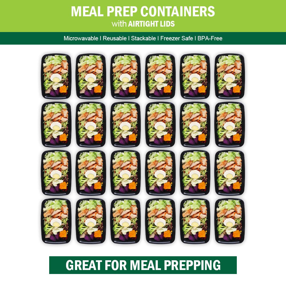 Meal Prep Containers, Plastic Food Storage Containers with Lids, 32Oz Meal Prep Container, to Go Containers Disposable, BPA Free, 50 Packs