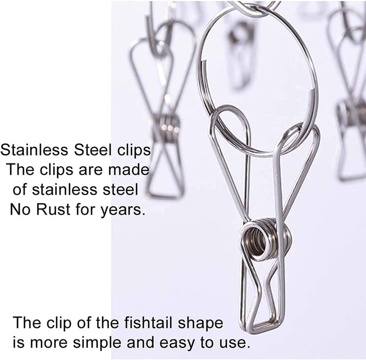 2 Pack 10 Hat Organizer Hook Loop Tape Cap Stainless Steel Organizer Hanger, Folding Clothes Hangers Foldable Clothes Drying Rack for Travel