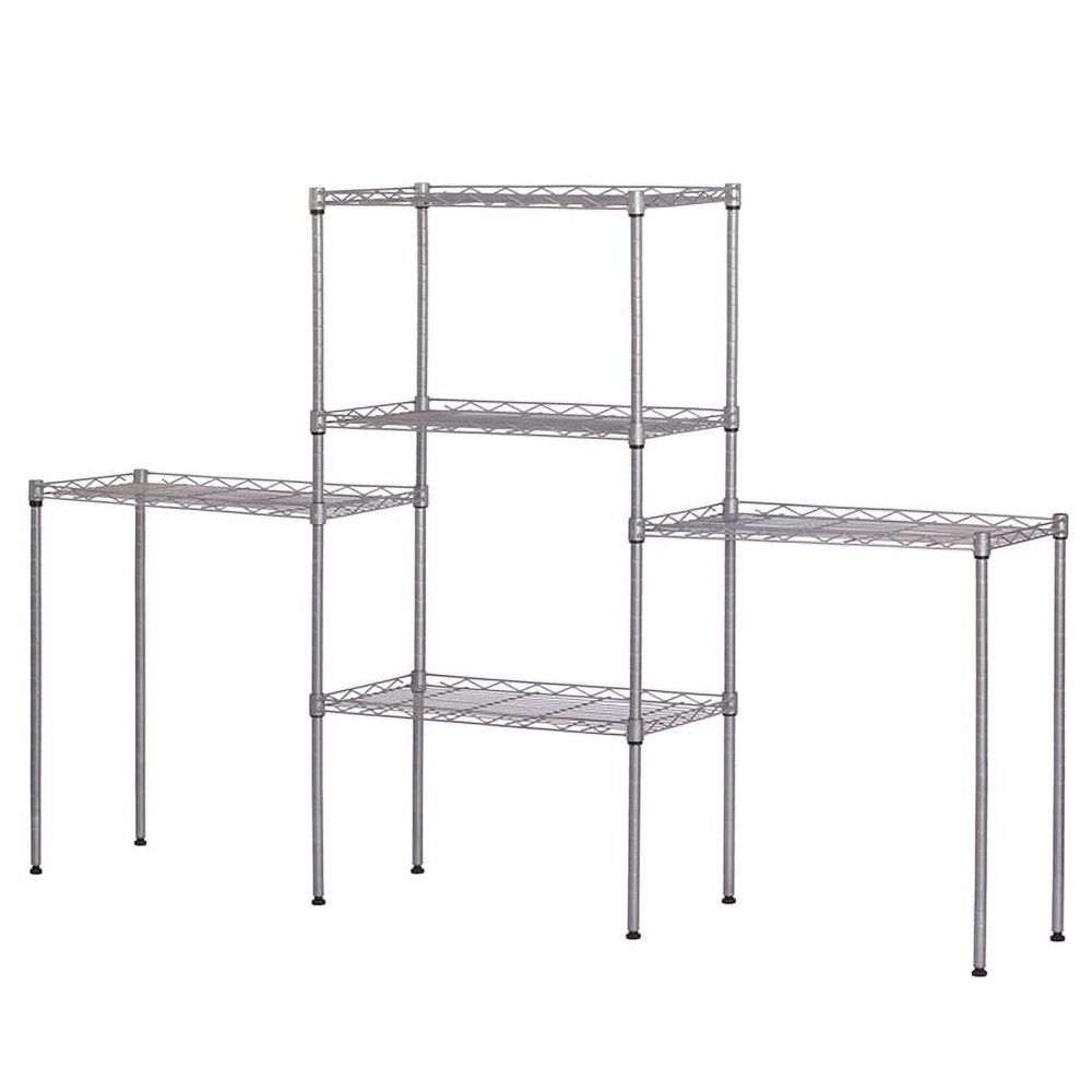 Wire Storage Shelves for Garage, 5-Shelf Metal Shelving Unit for Kitchen, Changeable Metal Utility Shelves Storage Rack, Durable Kitchen Shelving Unit for Garage Bedroom Bathroom, 21"X11"X 59", L6492