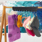2 Pack 10 Hat Organizer Hook Loop Tape Cap Stainless Steel Organizer Hanger, Folding Clothes Hangers Foldable Clothes Drying Rack for Travel