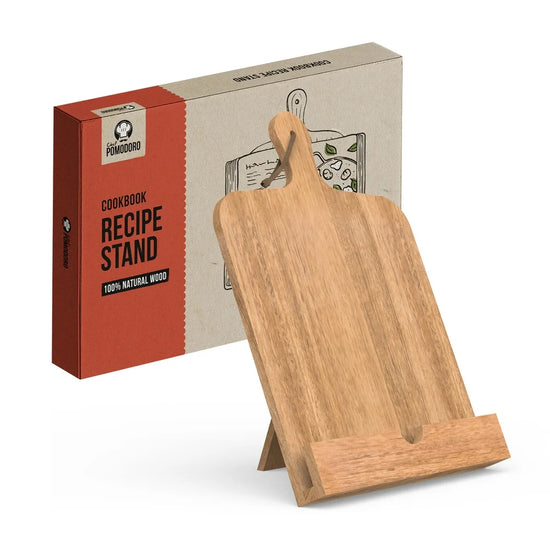 Classic Cookbook Recipe Stand, 100% Acacia Wood - Brown 14.6 X 9.4 X 1.8 In