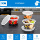 [-Round Deli Containers (12 Oz, 25)] Plastic Deli Food Storage Containers with Airtight Lids | Microwave-, Freezer and Dishwasher-Safe | BPA Free | Heavy-Duty | Meal Prep | Leakproof | Recyclable