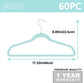 Premium Velvet Hangers (60 Pack) Heavy Duty - Non Slip Felt Hangers - Mint Green - Rose Gold Hooks,Space Saving Clothes Hangers,Durable Strong Hangers for Suits,Coats