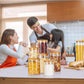 7 PACK Glass Jar with Bamboo Lids,  Glass Food Storage Canister Set, for Kitchen, Pantry Organization