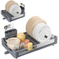 Aluminum Extendable Dish Drying Rack, Adjustable Dish Drainer for Kitchen, Kitchen Countertop Storage Dish Rack