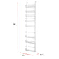 Over-The-Door White Metal Kitchen Storage Spice Shelves