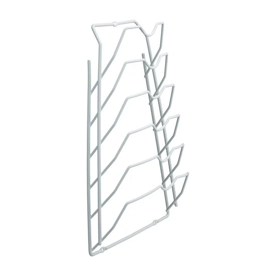 6-Shelf Cabinet Rack Lid Organizer, 10.6 X 4 X 16.6 Inches, White