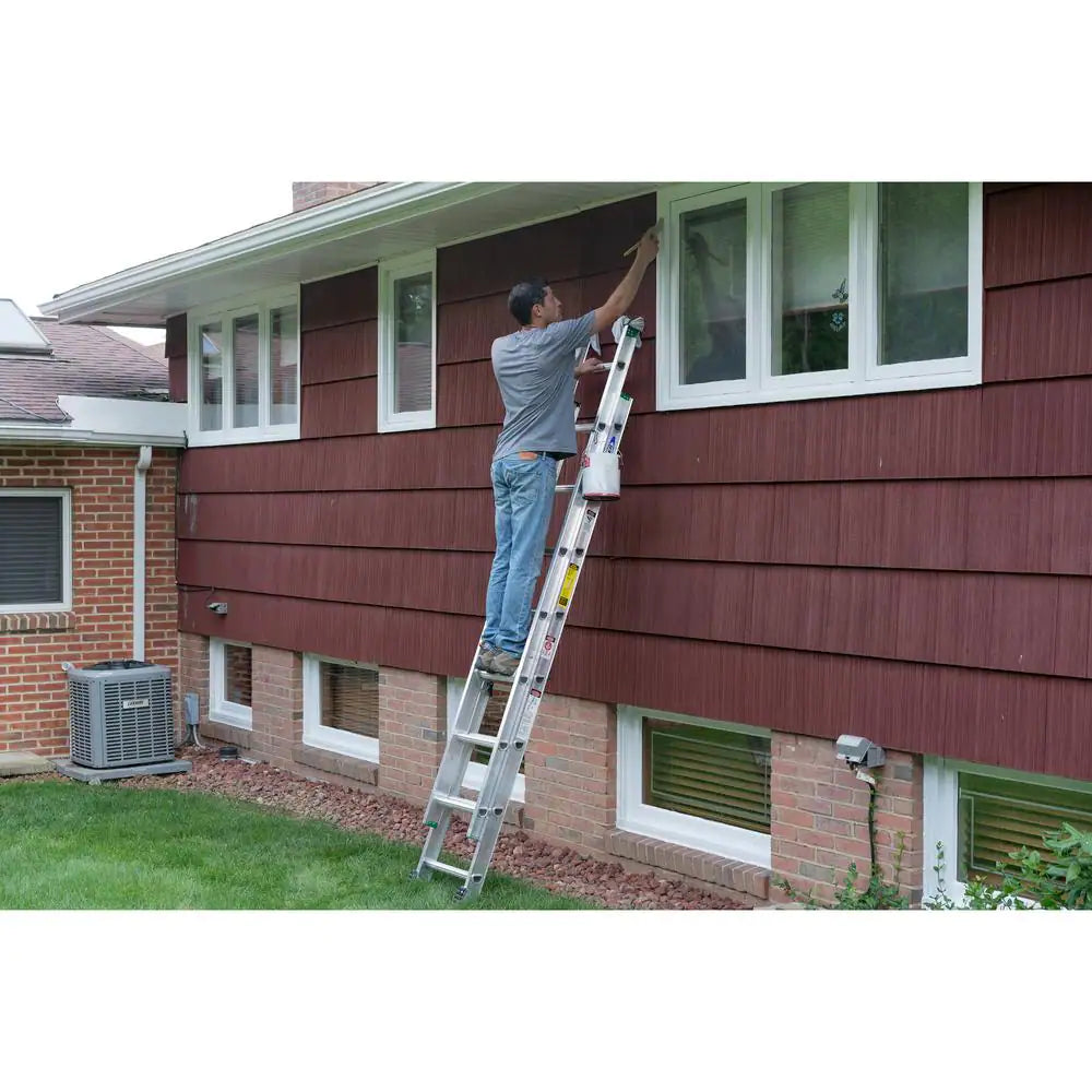 24 Ft. Aluminum Extension Ladder (23 Ft. Reach Height) with 225 Lb. Load Capacity Type II Duty Rating