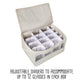 Polyester Stemware Storage Box Set of 2, Natural