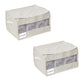 Polyester Stemware Storage Box Set of 2, Natural