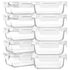 10-Pack 22 Oz, Glass Meal Prep Containers, Glass Food Storage Containers with Lids, Glass Lunch Containers, Microwave, Oven, Freezer and Dishwasher