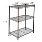 Ktaxon 3 Tier Black Heavy Duty Wire Shelves Organizer Wire Shelving Rack Unit,Metal Shelf