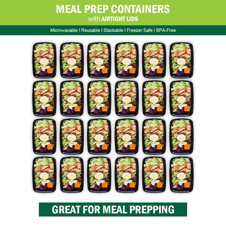 Meal Prep Containers, Plastic Food Storage Containers with Lids, 32Oz Meal Prep Container, to Go Containers Disposable, BPA Free, 50 Packs