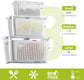 Fresh Container, 3PACK Produce Saver Container BPA Free Fridge Organizer for Vegetable Fruit and Salad Partitioned Food Storage Container with Vents Stay Fresh Containers Not Dishwashers Safe