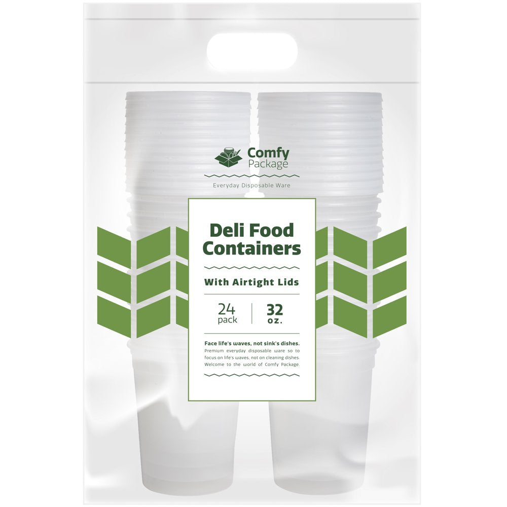 32 Oz Food Storage Containers with Lids Airtight Meal Prep Container, 24-Pack