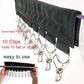 2 Pack 10 Hat Organizer Hook Loop Tape Cap Stainless Steel Organizer Hanger, Folding Clothes Hangers Foldable Clothes Drying Rack for Travel